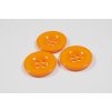 plastovy knoflik ctyrdirkovy barevny 30 mm oranzova