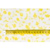40981 2 bavlnene platno zlute drobne kvitky na bile
