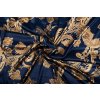 umele hedvabi silky armani zlate kasmirove ornamenty na tmave modre