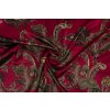 umele hedvabi silky kasmirovy vzor na bordo
