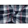 flanel kostka modra navy s cervenou