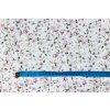 48802 2 bavlnene platno staroruzove kyticky na bile metr