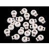 Brzdičky kulaté 15x19 mm (Balení 10 ks, Varianta 1 Off White)