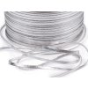 Dutinka s lurexem šíře 2,5 mm plochá (Balení 50 m, Varianta 6000 stříbrná)