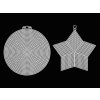 Plastová kanava / mřížka vyšívací kruh, hvězda (Balení 1 ks, Varianta 2 bílá)