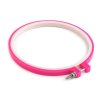 Vyšívací kruh plastový Ø15,5 cm, 19 cm (Balenie 1 ks, Variant 3 (19,5 cm) ružová neon)