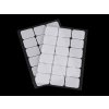 Suchý zip samolepicí obdélníčky 25x32 mm (Balení 1 karta, Varianta 1 bílá)