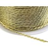 Kroucená šňůra Ø1,5 mm s kovovým vláknem (Balení 30 m, Varianta zlatá)