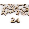 Čísla k výrobě adventního kalendáře / 1-24 (Balení 1 sáček, Varianta přírodní)