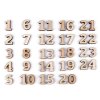 Čísla k výrobě adventního kalendáře / 1-24 (Balení 1 sáček, Varianta přírodní)