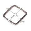 Rámeček na výrobu peněženky našívací 7,5x8 cm (Balení 1 ks, Varianta nikl)
