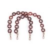 Ucho / řetěz na kabelku s karabinami délka 50 cm (Balení 2 ks, Varianta červenohnědá zlatá)