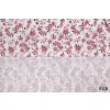 bavlnene platno ruzove kyticky rub