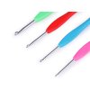Háček na háčkování se silikonovou rukojetí vel. 3; 3,5; 4; 5; 5,5 (Balení 1 ks, Varianta 1 (3 mm) náhodná barva)