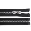 Kostěný zip, imitace kovu No 8 délka 70 cm bundový (Balení 1 ks, Varianta 322 černá)