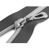 Špirálový zips No 7 dĺžka 60 cm so striebornými zúbkami (Variant 322 černá, Balenie 1 ks)