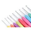Sada háčikov na háčkovanie so silikonóvou rukoväťou (Balenie 1 sada, Variant mix farieb)
