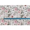 bavlnene platno kvety ruze s listky metr
