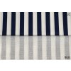 bavlna rezna pruhy navy modra rub