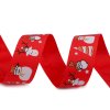 Vánoční rypsová stuha s glitry šíře 25 mm (Balení 45 m, Varianta 1 červená)