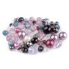 Skleněné korálky ramš broušené ohňovky (Balení 500 g, Varianta 8 pudrová)
