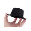 Mini klobouček /  fascinátor k dozdobení Ø13,5 cm (Balení 12 ks, Varianta 1 černá)