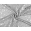 Dekorační lurexová látka vánoční (Balení 1 m, Varianta 1 stříbrná)