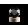 LED svítící skleněná koule Ø8 cm (Balení 1 ks, Varianta 6 transparent anděl)
