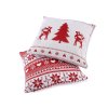 Vánoční povlak na polštář vločka 45x45 cm (Balení 1 ks, Varianta 2 červená vločka)