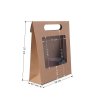 Papírová taška s průhledem 16x21 cm (Balení 10 ks, Varianta hnědá přírodní)