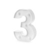 Svítící číslice k narozeninám a Novému roku (Balení 1 ks, Varianta 4 "3" bílá)