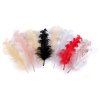 Husí peří kudrnaté délka 12-18 cm (Balení 4 ks, Varianta 17 korálová světlá)