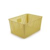 Plastový košík 15x20 cm - 2 designy (Balení 1 ks, Varianta 1 žlutá světlá)