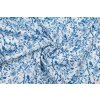 132300 bavlnene platno modre plazive kvetiny na bile