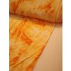 Bambusový úplet oranžová batika 2