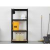 Lakkozott fém állvány Mamutex Standard 1500x700x300 mm - 4 polc, terhelhetőség 700 kg, fekete