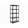 Lakkozott fém állvány Mamutex Standard 1500x700x300 mm - 5 polc, terhelhetőség 875 kg, fekete