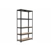 Lakkozott fém állvány Mamutex Standard 2000x1000x400 mm - 5 polc, teherbírás 875 kg, fekete