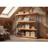 Lakkozott kék-narancssárga Mamutex Heavy polc 1800x1200x600 mm - 4 polc, teherbírás 2000 kg