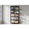 Lakkozott fém állvány Mamutex Standard 1800x900x300 mm - 5 polc, teherbírás 875 kg, fekete