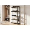 Lakkozott fém állvány Mamutex Standard 1800x900x400 mm - 5 polc, teherbírás 875 kg, fekete