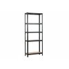 Lakkozott fém állvány Mamutex Standard 1800x700x300 mm - 5 polc, teherbírás 875 kg, fekete