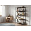 Lakkozott fém állvány Mamutex Standard 2000x900x400 mm - 5 polc, teherbírás 875 kg, fekete