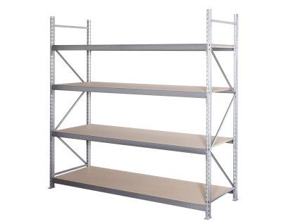 long span shelving wood