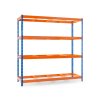511 2 511 2 lakovany modro oranzovy regal mamutex standard 1800x1200x600 mm 4 police nosnost 2000 kg