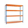511 1 511 1 lakovany modro oranzovy regal mamutex standard 1800x1200x600 mm 4 police nosnost 2000 kg