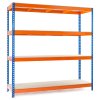 529 2 529 2 lakovany modro oranzovy regal mamutex standard 1800x1800x600 mm 4 police nosnost 2000 kg