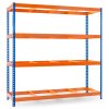 529 1 529 1 lakovany modro oranzovy regal mamutex standard 1800x1800x600 mm 4 police nosnost 2000 kg