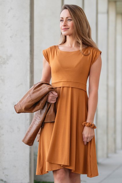 Adaptivní šaty Amalie bronze (Velikost L)