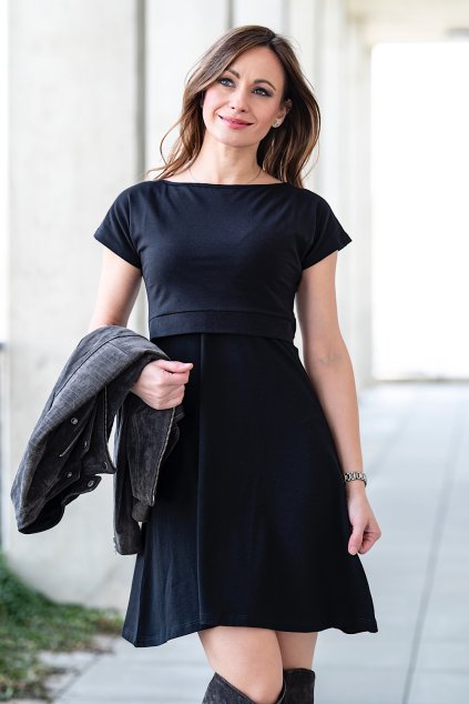 Adaptivní šaty Skater black (Velikost L)